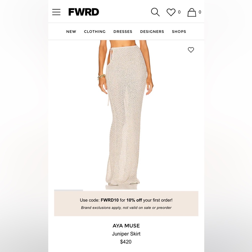 Aya Muse Juniper Crochet Maxi Skirt